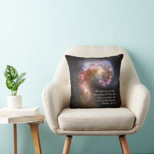 Psalms 19 Inspirational Throw Pillow