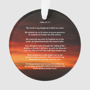 Psalms 23: 1-6 ornament