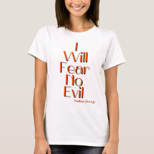 Psalms 23:4 Bible Verse Quote Woman's T-Shirt