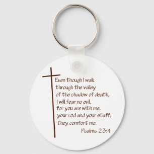 Psalms 23:4 keychain