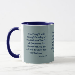Psalms 23:4 KJV Bible Scripture Two-Tone Mug