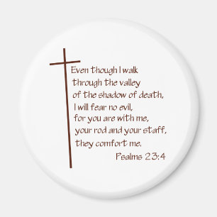 Psalms 23:4 magnet