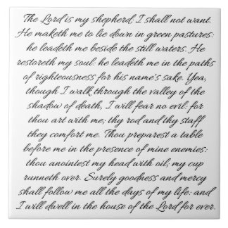 Psalms 23 ceramic tile