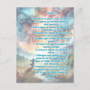 Psalms 23 in Spanish  Postcard