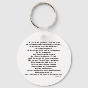 Psalms 23 keychain