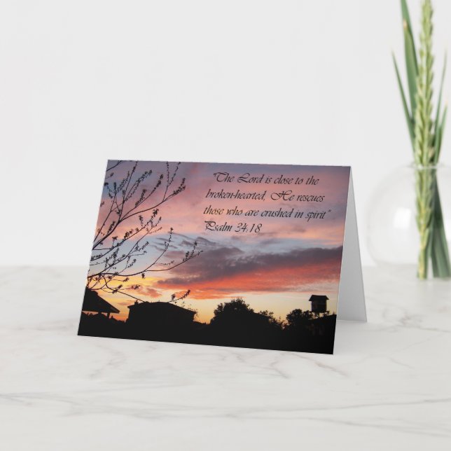 Psalms 24:18 Encouragement Greeting Card (Front)