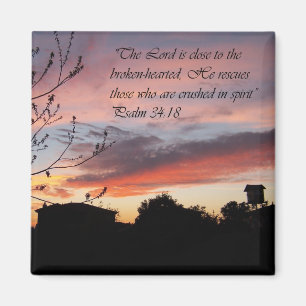 Psalms 24:18 Psalm of Encouragement Fridge Magnet