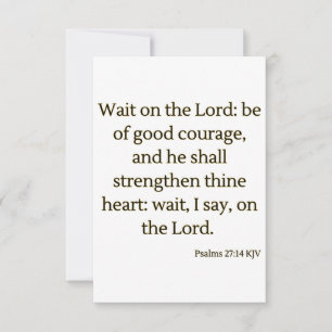 Psalms 27:14 KJV Bible Scripture Greeting Card