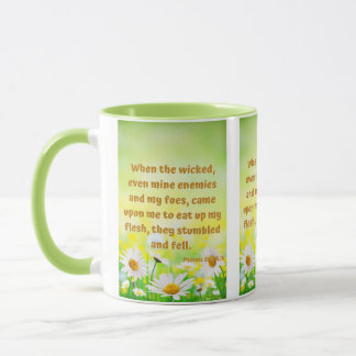 Psalms 27:2 KJV Bible Scripture Pic Two-Tone Mug