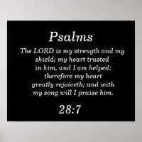 Psalms 28:7 - Poster Art
