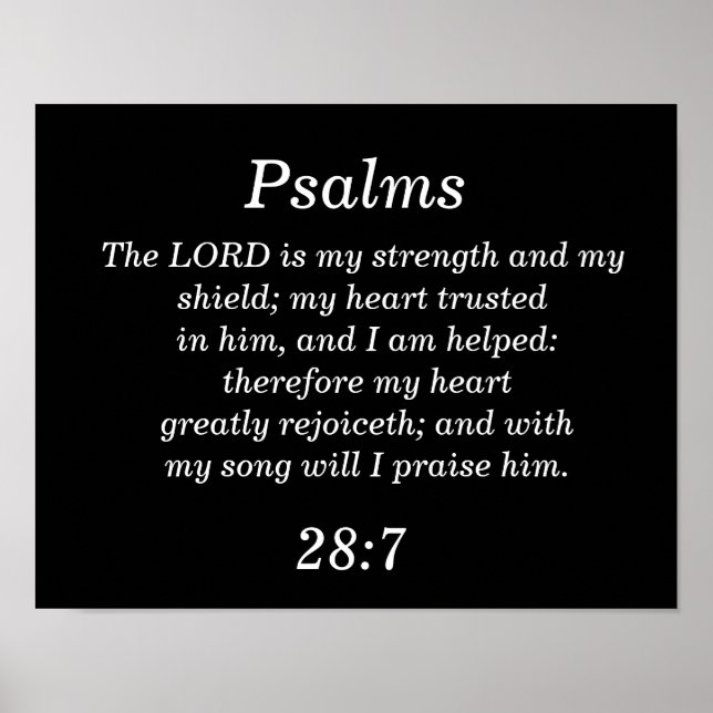 Psalms 28:7 - Poster Art (Front)