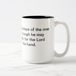 Psalms 37:23-24 Two-Tone coffee mug