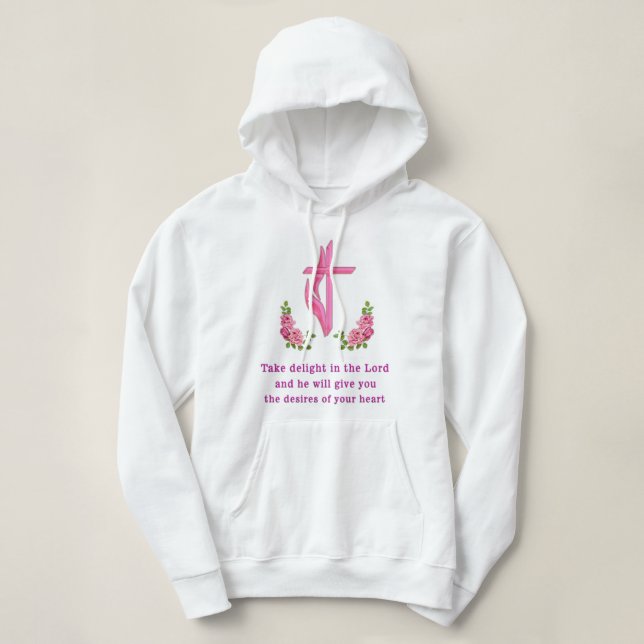Psalms 37:4  hoodie (Design Front)