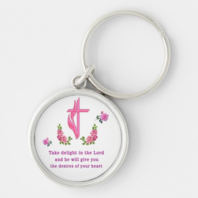 Psalms 37:4  keychain (Front)