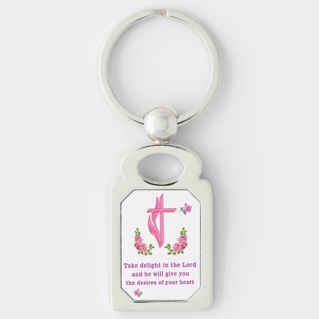 Psalms 37:4  keychain (Front)