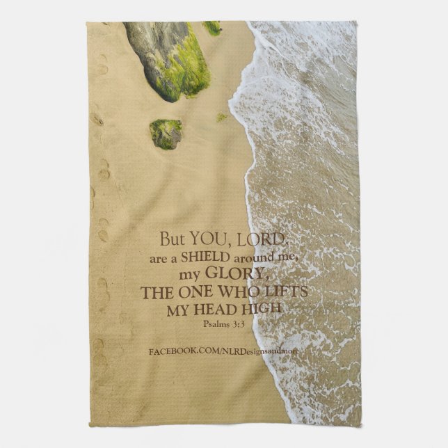 Psalms 3:3 My Shield Kitchen Towel (Vertical)