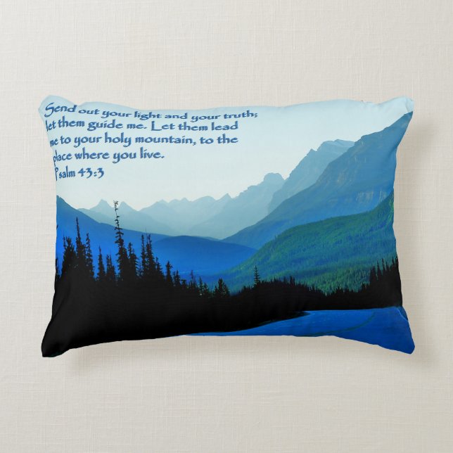 Psalms 43:3 Inspirational Accent Pillow (Front)