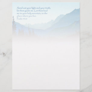 Psalms 43:3 Inspirational Letterhead