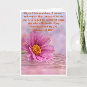 Psalms 43 v5 faith, uplifting inspirational  note card