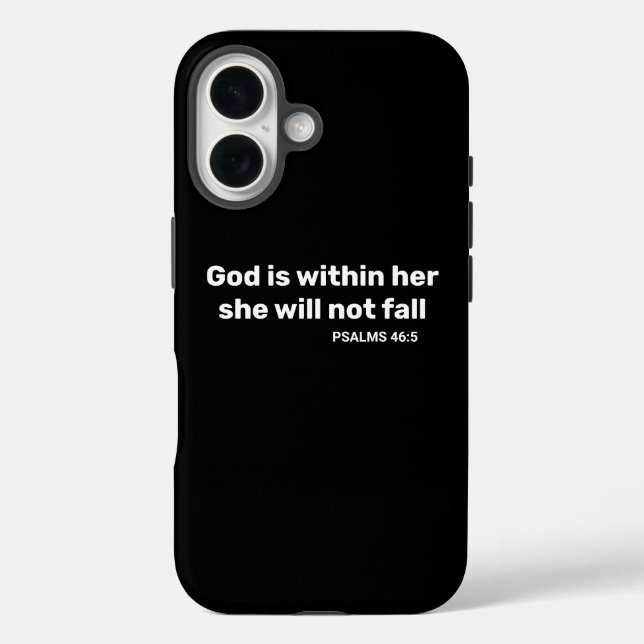 Psalms 46:5 God is within her bible verse Case-Mate iPhone Case (Back)