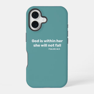 Psalms 46:5 God is within her bible verse iPhone 16 Case