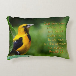 Psalms 55:22 Inspirational Accent Pillow