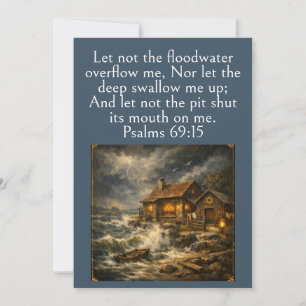 Psalms 69:15 Bible Verse, Scripture Encouragement Card