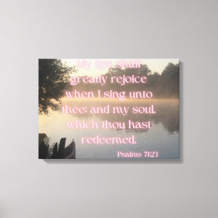 Psalms 71:23 Bible Verse KJV Pic Wall Art