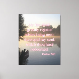 Psalms 71:23 Bible Verse KJV Pic Wall Art