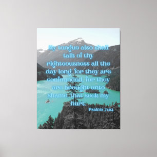 Psalms 71:24 Bible Verse KJV Pic Wall Art
