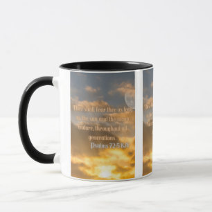 Psalms 72:5 KJV Bible Verse Pic Two-Tone Mug