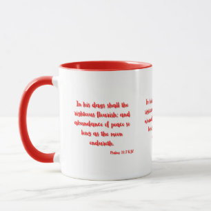 Psalms 72:7 KJV Bible Verse Two-Tone Mug