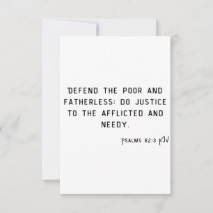Psalms 82:3 KJV Bible Verse Flat Greeting Card