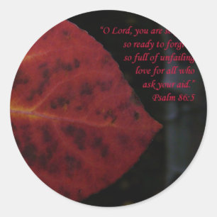 Psalms 86:3 classic round sticker