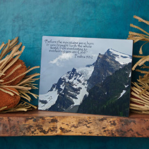 Psalms 90:2 Rocky Mountains Inspirational Plaque