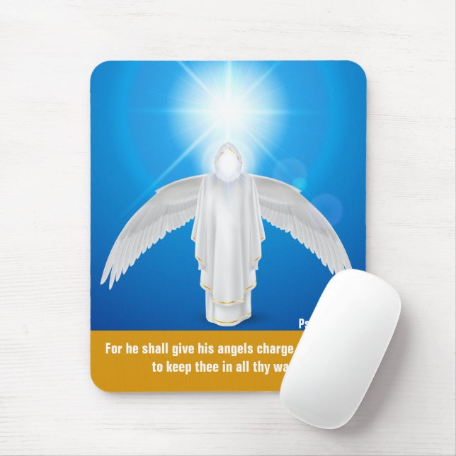 Psalms 91:11  Mousepad (With Mouse)