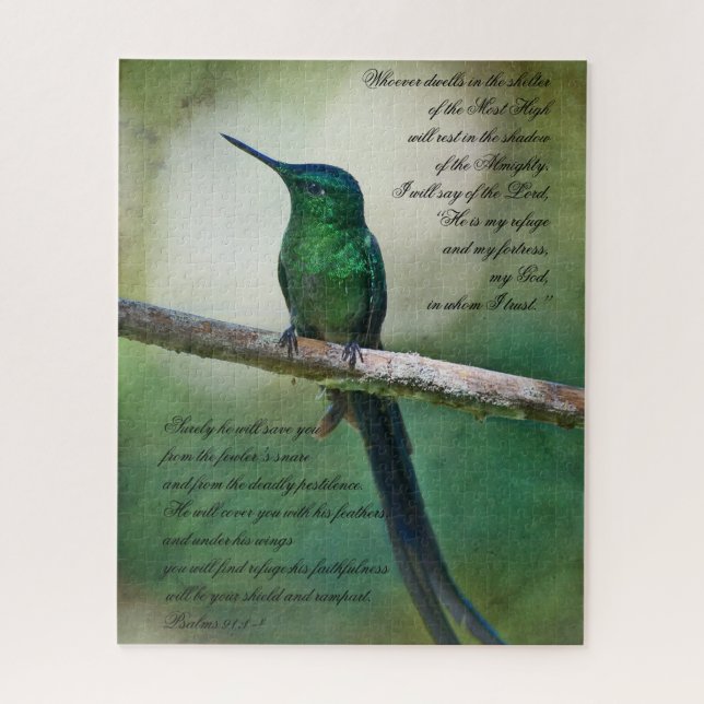 Psalms 91:1=4 Inspirational Jigsaw Puzzle (Vertical)