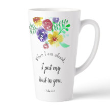 Psalms Bible Verse about Fear Trust God Floral