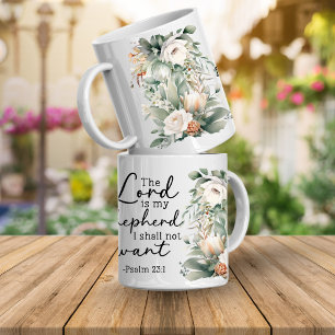 Psalms Bible Verse Floral Coffee Mug