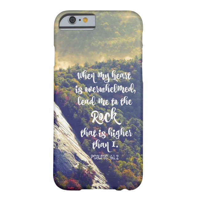 Psalms: Lead me to the Rock Bible Verse Case-Mate iPhone Case (Back)