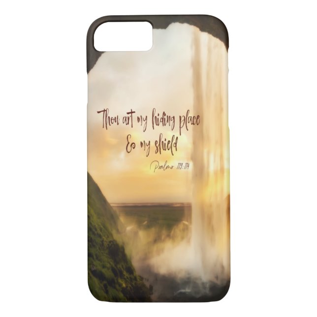 Psalms Thou Art my Hiding Place Bible Verse Case-Mate iPhone Case (Back)