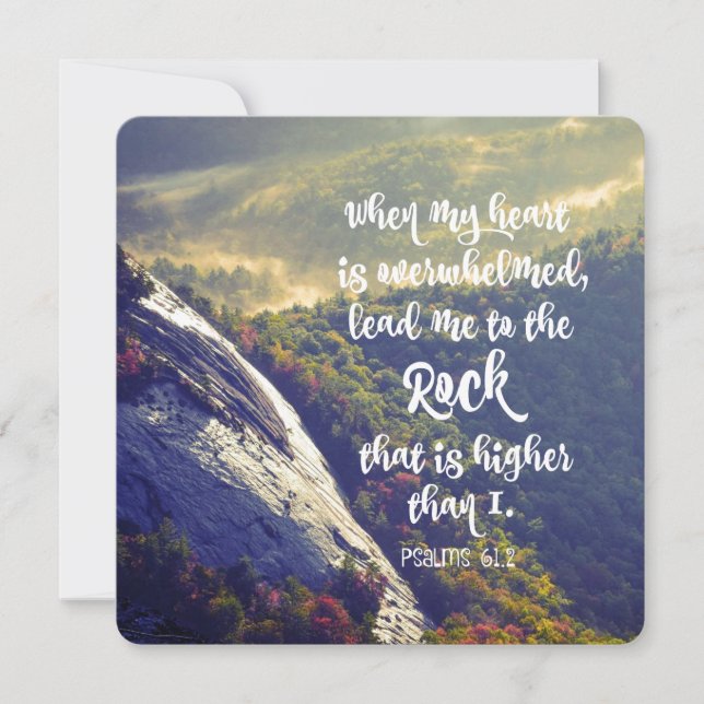 Psalms: When my Heart is Overwhelmed Verse (Front)