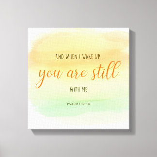 psalms you are still with me christian watercolor canvas print
