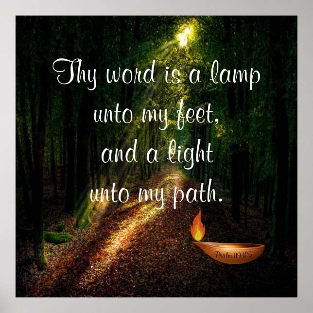 Psaume 119:105 Poster (Devant)
