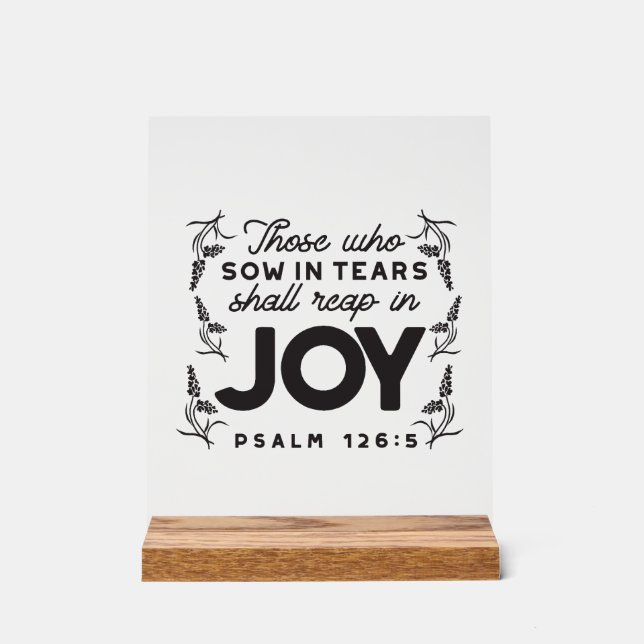 Psaume 126:5 Typographie des Écritures – Moissonne (Recto)