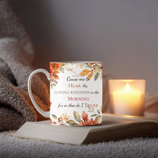 Psaume 143:8 Confiance du matin – Mug Floral d'Aut