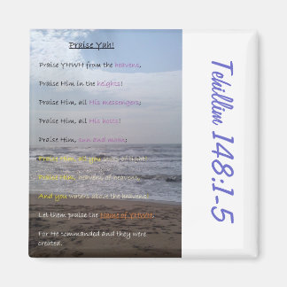 Psaume 148:1-5 Citation Écriture Aimant frigo