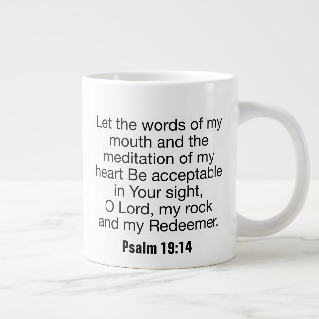 Psaume 19:14 - Mug Jumbo (Droite)