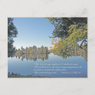 Psaume 23:1-3 Écriture Carte postale