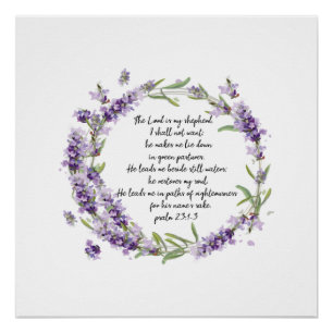 Psaume 23 : 1-3 Poster